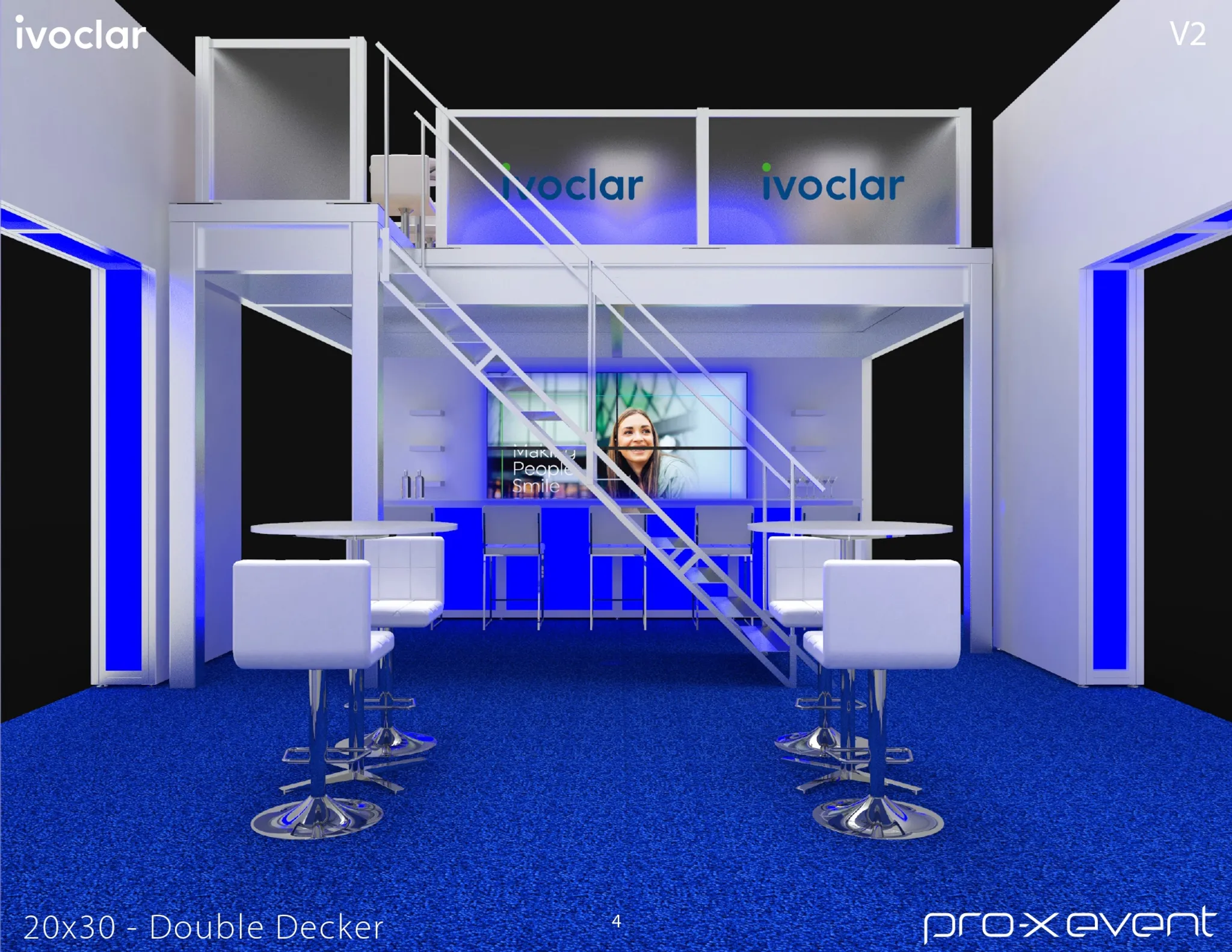 20x30 Island booth design by Pro-X Exhibits